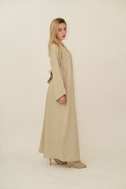 Sand Whisper Abaya – Natürliche Leichtigkeit in Soft Beige